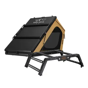 San Hima Kalbarri Gen 2 Roof Top Tent Hardshell With Ladder   Universal Ute Tub Rack