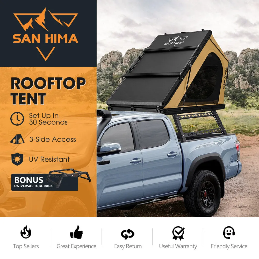 San Hima Kalbarri Gen 2 Roof Top Tent Hardshell With Ladder   Universal Ute Tub Rack