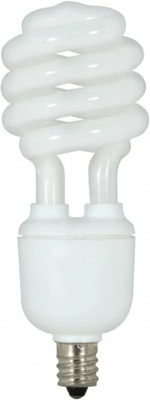 SATCO S7365 13T2/E12/4100K/120V/1PK Mini Spiral Compact Flourescent 13 Watt; 4100K; 82 CRI; Candelabra Base; 120 Volt (6 CFL Light Bulbs)