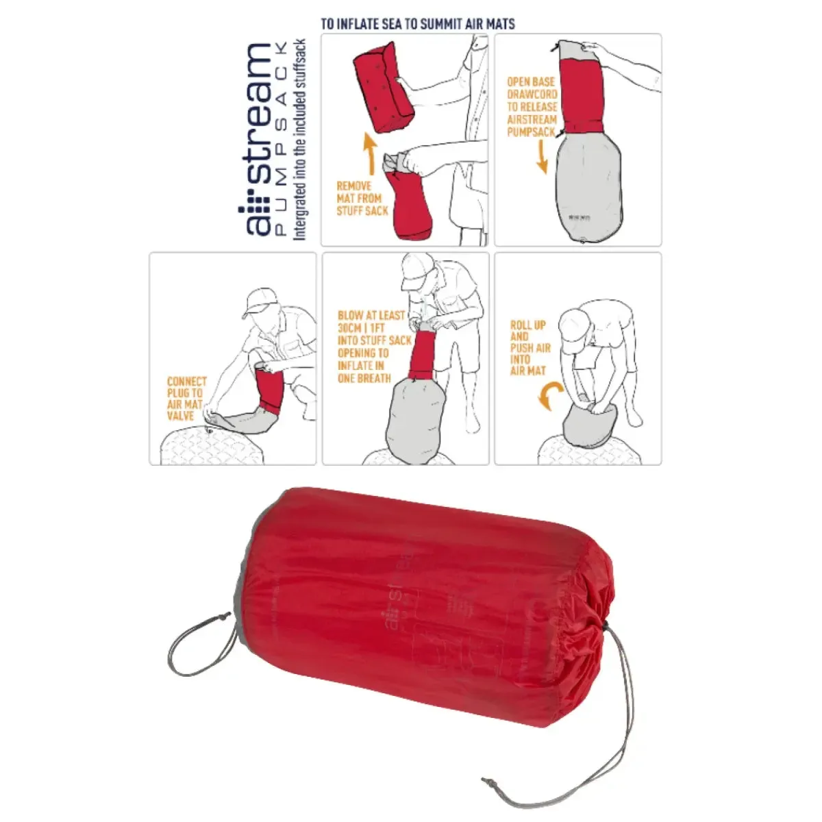 Sea to Summit Comfort Plus Xt ASC Insulated Sleeping Mat - Rectangular Regular Wide - Red