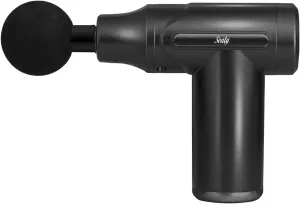 Sealy Personal Handheld Deep Tissue Mini Percussion Muscle Massage Gun, 6 Speed Settings, 4 Interchangeable Heads, 5 Hours Battery Life - Relieves Muscle Soreness and Tightness, Perfect for Athletes