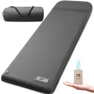 Self Inflating Sleeping Pad with Electric Pump, 3.15" Ultra-Thick Memory Foam Camping Sleeping Mat with Pillow, 9.5 R-Value Insulated Camping Pad Mattress for Travel Car Tent