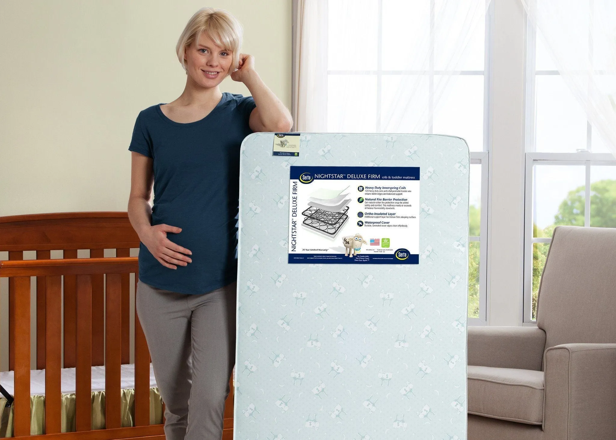 Serta Nightstar™ Deluxe Firm Crib and Toddler Mattress