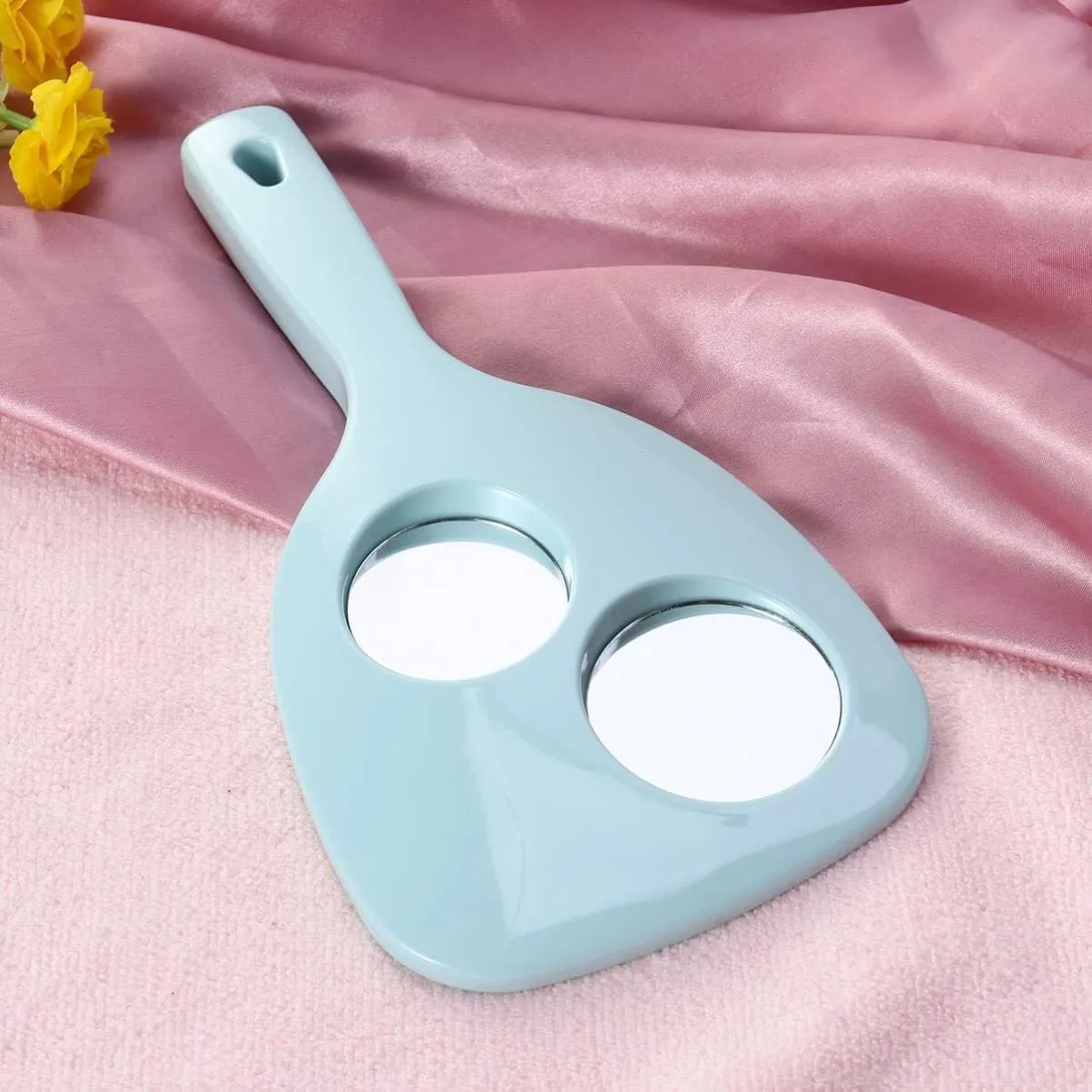Shaped Handheld Mirror with Magnifying Mirror Hair Cutting Haircut Multi-Purpose Cosmetic Makeup Magnification Mirrors(3pcs)