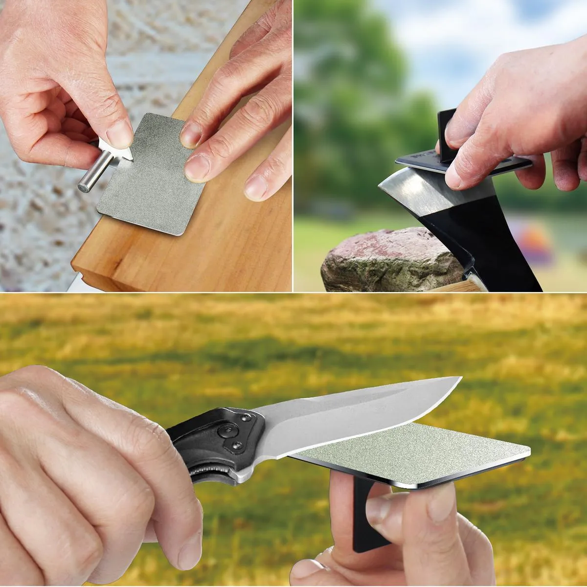 Sharpal 3-pc C/CARD SIZE SHARPENING STONE - C/F/XF