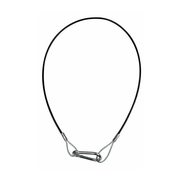 Showgear Safety Cable Heavy Duty 3/4mm Cable. Length 75cm with Black