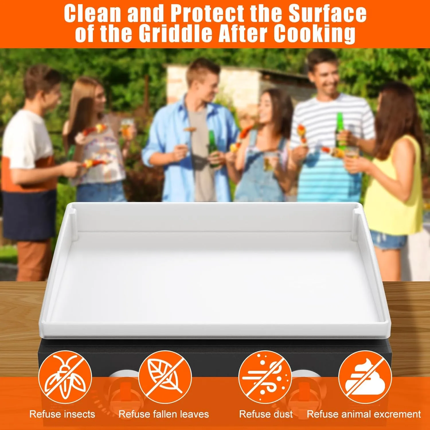 Silicone Griddle Mat Cover for Blackstone - 22 Inch True All-Encompassing Coverage Heavy Duty Food Grade Grill Buddy Mat, All Season Cooking Surface Protective Cover