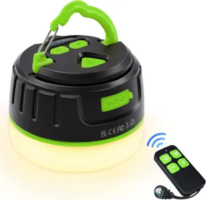 Sinvitron LED Camping Lantern Rechargeable with Remote Control - 1000LM 150H Runtime Tent Light, 5200mAh Water-Resistant Emergency Light for Hurricane Power Outages, Hiking Home