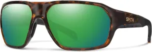 Smith Deckboss Sunglasses Matte Tortoise/ChromaPop Polarized Green Mirror, One Size