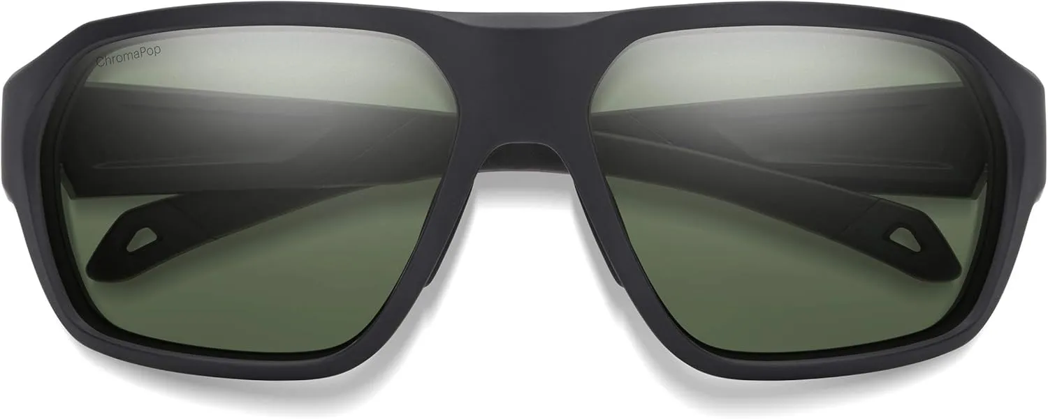 Smith Deckboss Sunglasses Matte Tortoise/ChromaPop Polarized Green Mirror, One Size