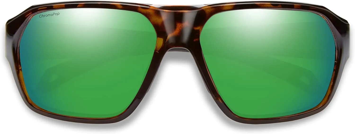 Smith Deckboss Sunglasses Matte Tortoise/ChromaPop Polarized Green Mirror, One Size