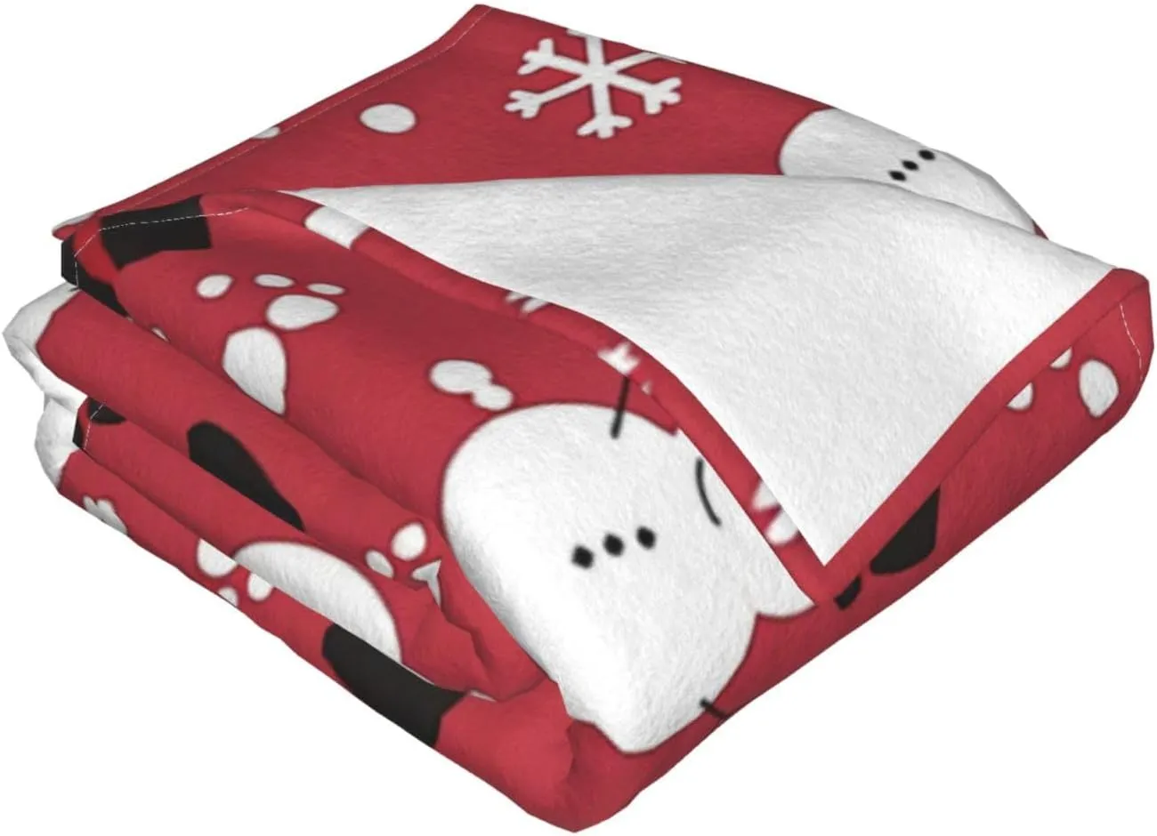 Snowman 60"X50" Flannel Blanket - 100% Soft Polyester, Lightweight and Warm, Suitable for Families, Camping, Travel
