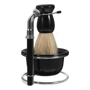 SOIMISS 1 Set Set Men Shaving Set Manual Razor Kit with Brush Bowl and Stand for Smooth Shaving Experience Durable Barbershop Tools for All Skin