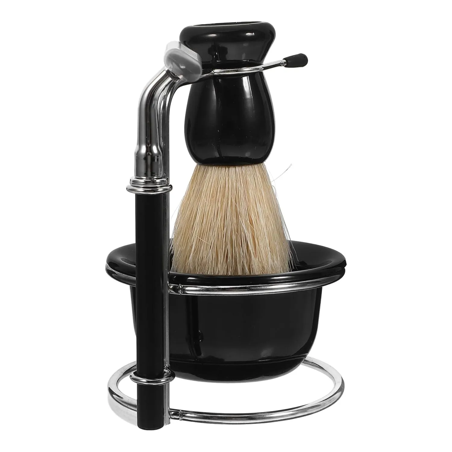 SOIMISS 1 Set Set Men Shaving Set Manual Razor Kit with Brush Bowl and Stand for Smooth Shaving Experience Durable Barbershop Tools for All Skin