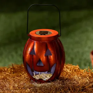 Solar Halloween Jack O'Lantern Pumpkin Lantern