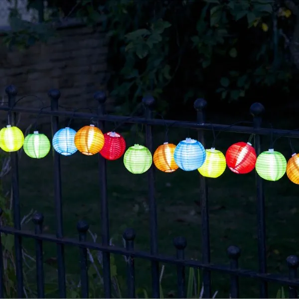 Solar String Lights Chinese Lantern Lights 10 LEDs