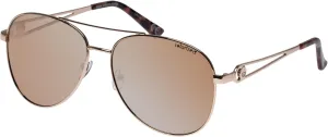 Solarized Glam Aviator Sunglasses - Gold, Aviator, Women's, Classic Style