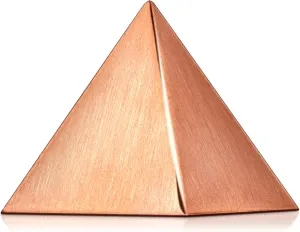 Solid Copper Pyramid Purple Gold Giza Shaped for Meditation 1.25 Inch Meditation Pyramid for Balancing Reiki Chakras, Healing Body, Focused Recharging Positive Energy in Home Office