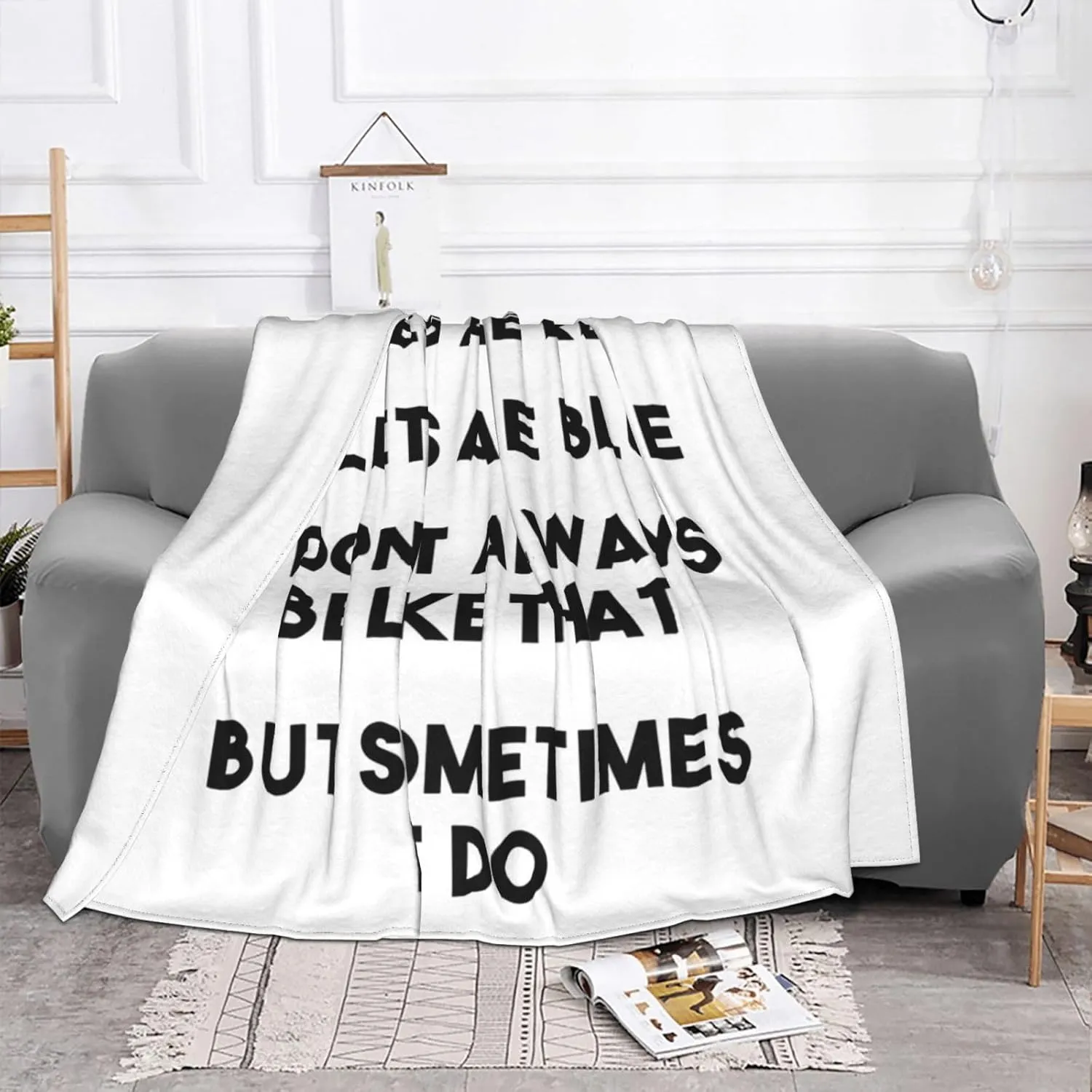 Sometimes It Be Like That 60"X50" Flannel Blanket - 100% Soft Polyester, Lightweight and Warm, Suitable for Families, Camping, Travel