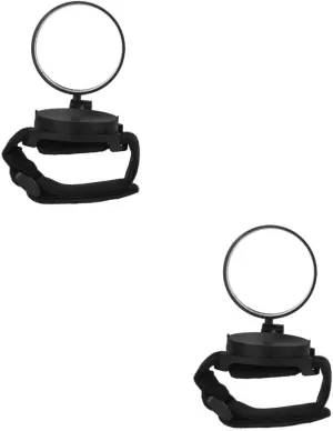 Sosoport 2pcs Bike Wristband Mirror Rotating Rearview Mirror for Fit for All Reflective Design for Enhanced Night Visibility Comfortable and Breathable Material