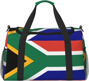 South African flag print Weekender Overnight Carry On Bag Gym Luggage Bag Duffel Bag for Travel Women