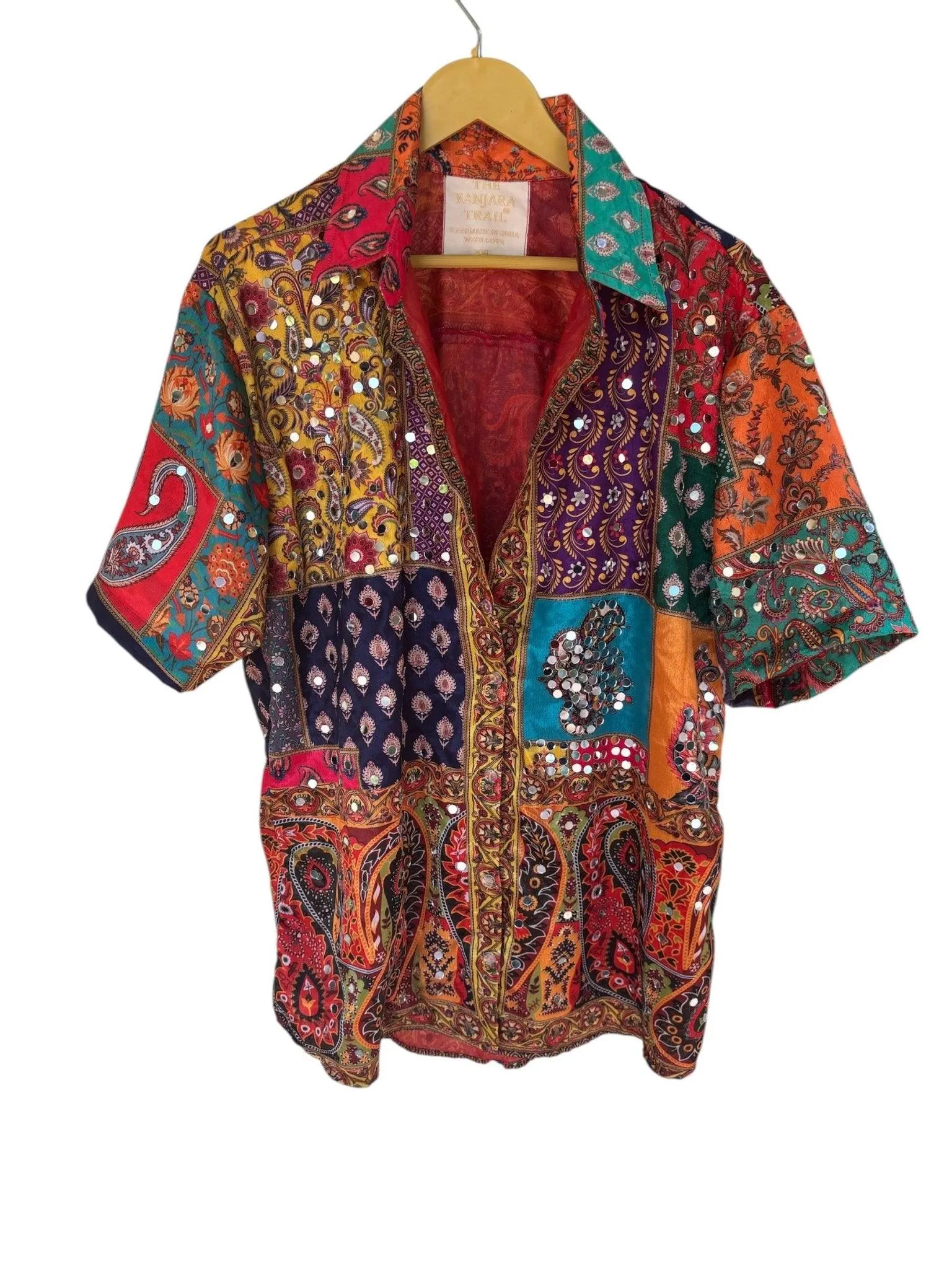 “Sparkle Sutra”-mirror shirt women