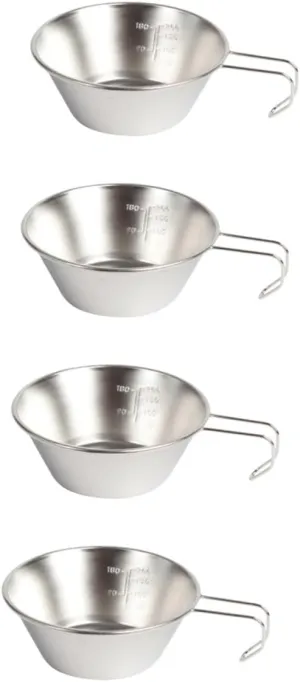 Stainless Steel Salad Bowl Mug Hot Camping Cookware Pot Camp Fire Toaster Fuel Tumbler Wine Cup with