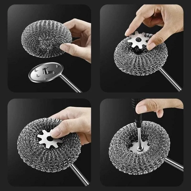Stainless Steel Scrubber - Durable Pan Cleaner