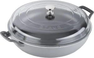 Staub Cast Iron 3.5-qt Braiser with Glass Lid - Graphite Grey