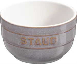 Staub Ceramic Dessert Bowl, Casserole Dish, Round, Set of 6, Antique Grey, 8 cm