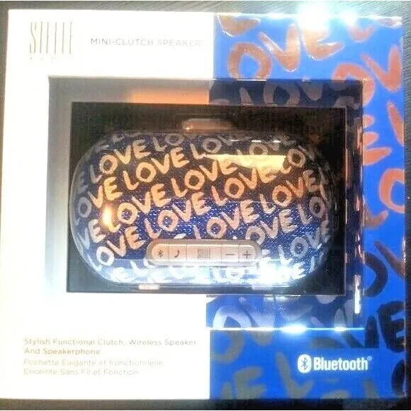 Stelle Audio Bluetooth Radio Blue LOVE Clutch Wireless Speaker with Speakerphone