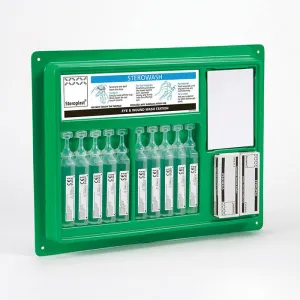 Sterowash Emergency Eye Wash Wall Plate Station | Pods