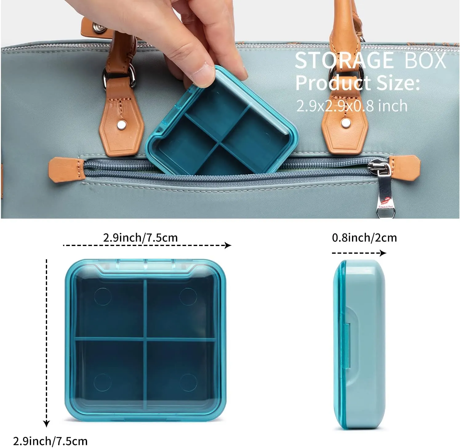 Storage Box with Key Lock, Lockable Medicine Storage Box, Empty First Aid Box, Security Lock Box, Multipurpose Locking Box for Home and Outdoor Use (Purple, Medium)