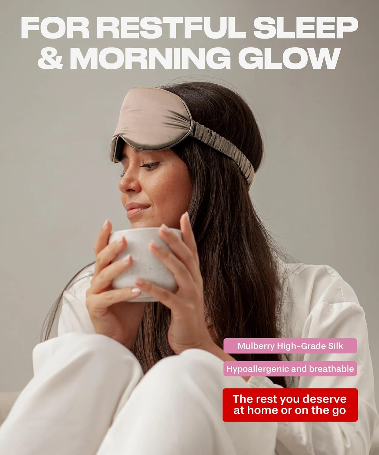 SUNDAYSILKS™ 3D Contoured Silk Sleep Mask | Padded Silk Eye Mask with Eye Cups for Lash Extensions | Blackout, Organic for Women & Men, Perfect for Travel, Slip-Free Deep Sleeping, Antifaz para Dormir