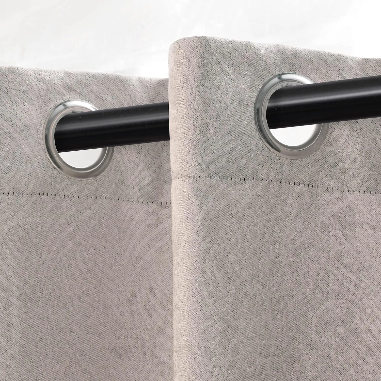 Superior Waverly Blackout Curtain Set of 2, Thermal Insulated Panel Pair with Grommet Top Header, Beautiful Embossed Wave Room Darkening Drapes, Available in 4 Lengths - Ivory, 52”x84” each