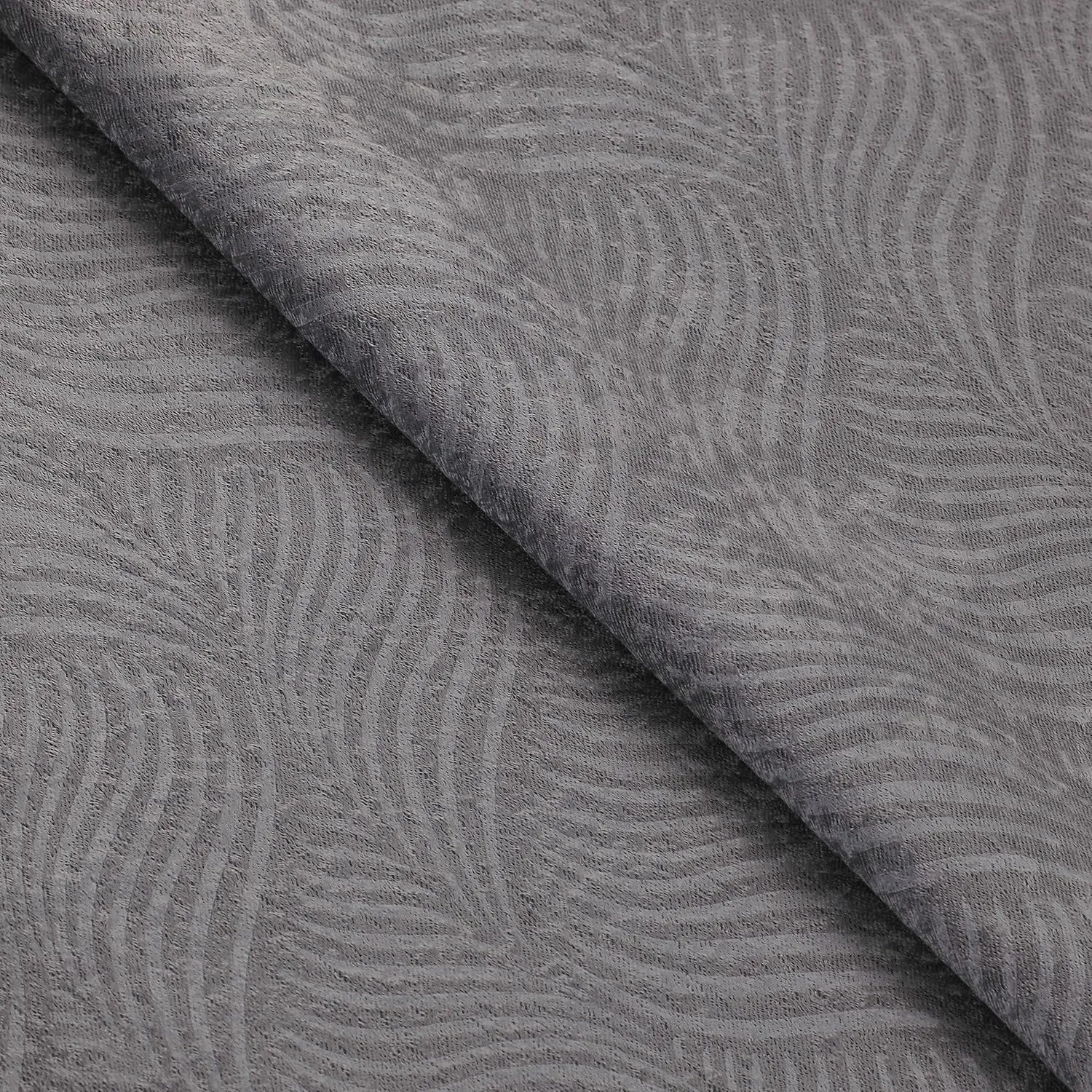 Superior Waverly Blackout Curtain Set of 2, Thermal Insulated Panel Pair with Grommet Top Header, Beautiful Embossed Wave Room Darkening Drapes, Available in 4 Lengths - Silver, 52”x84” each