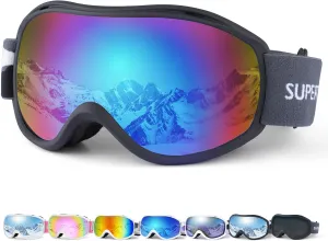 Supertrip Ski Goggles Men Women Anti-Fog Snow Goggles UV Protection Snowboard Goggles for Adult Youth