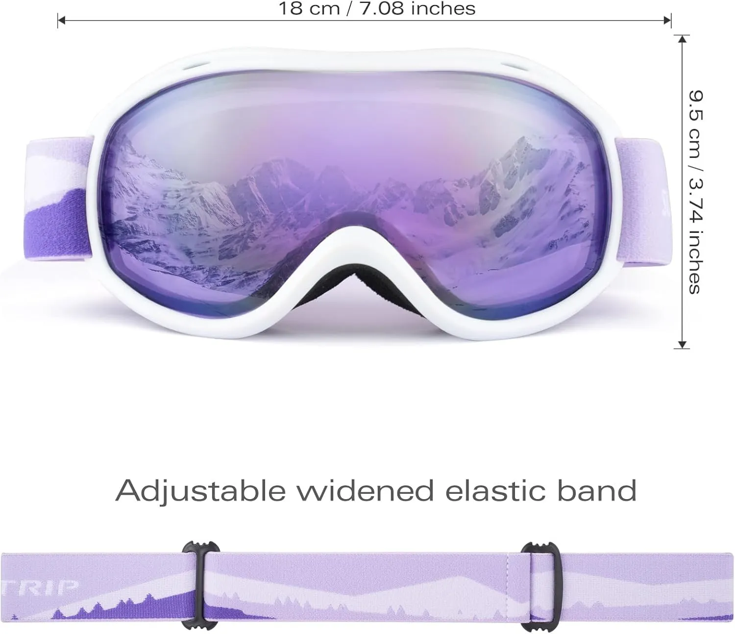 Supertrip Ski Goggles Men Women Anti-Fog Snow Goggles UV Protection Snowboard Goggles for Adult Youth