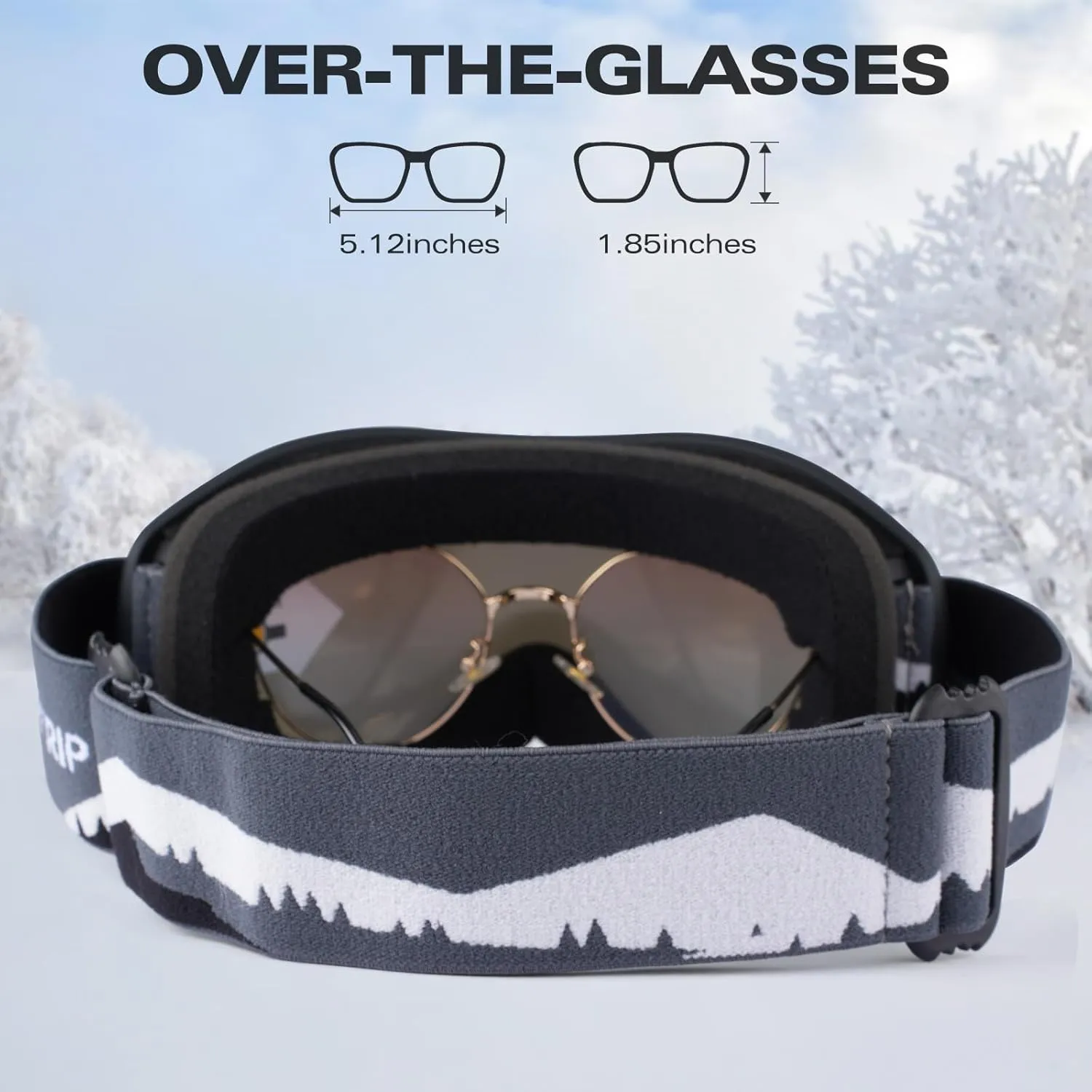 Supertrip Ski Goggles Men Women Anti-Fog Snow Goggles UV Protection Snowboard Goggles for Adult Youth