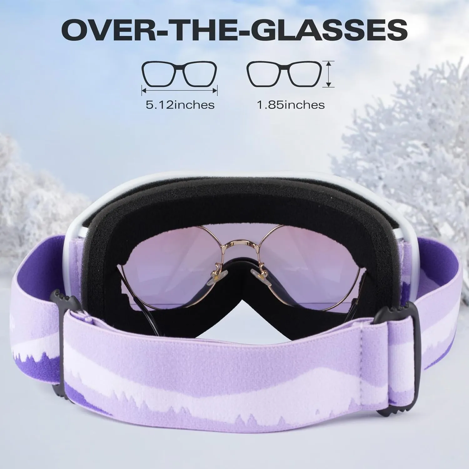 Supertrip Ski Goggles Men Women Anti-Fog Snow Goggles UV Protection Snowboard Goggles for Adult Youth