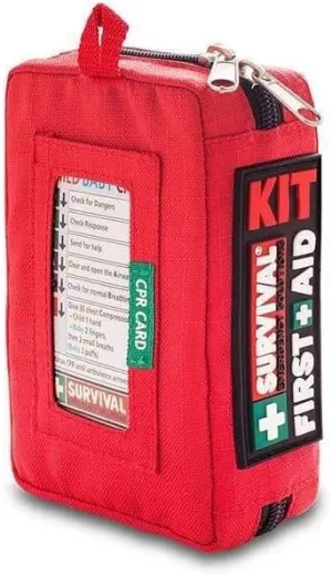 SURVIVAL Compact First Aid Kit - Emergencies Small Kits for Car, Hiking, Camping, Sports, Cycling, Mountain Biking, Mountaineering -27 Pieces