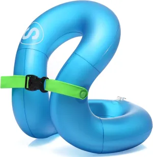Swim Vest, Inflatable Swim Jacket, Pool Floaties, Lightweight Buoyancy Aid Floation for Toddler Kids Teens Adults
