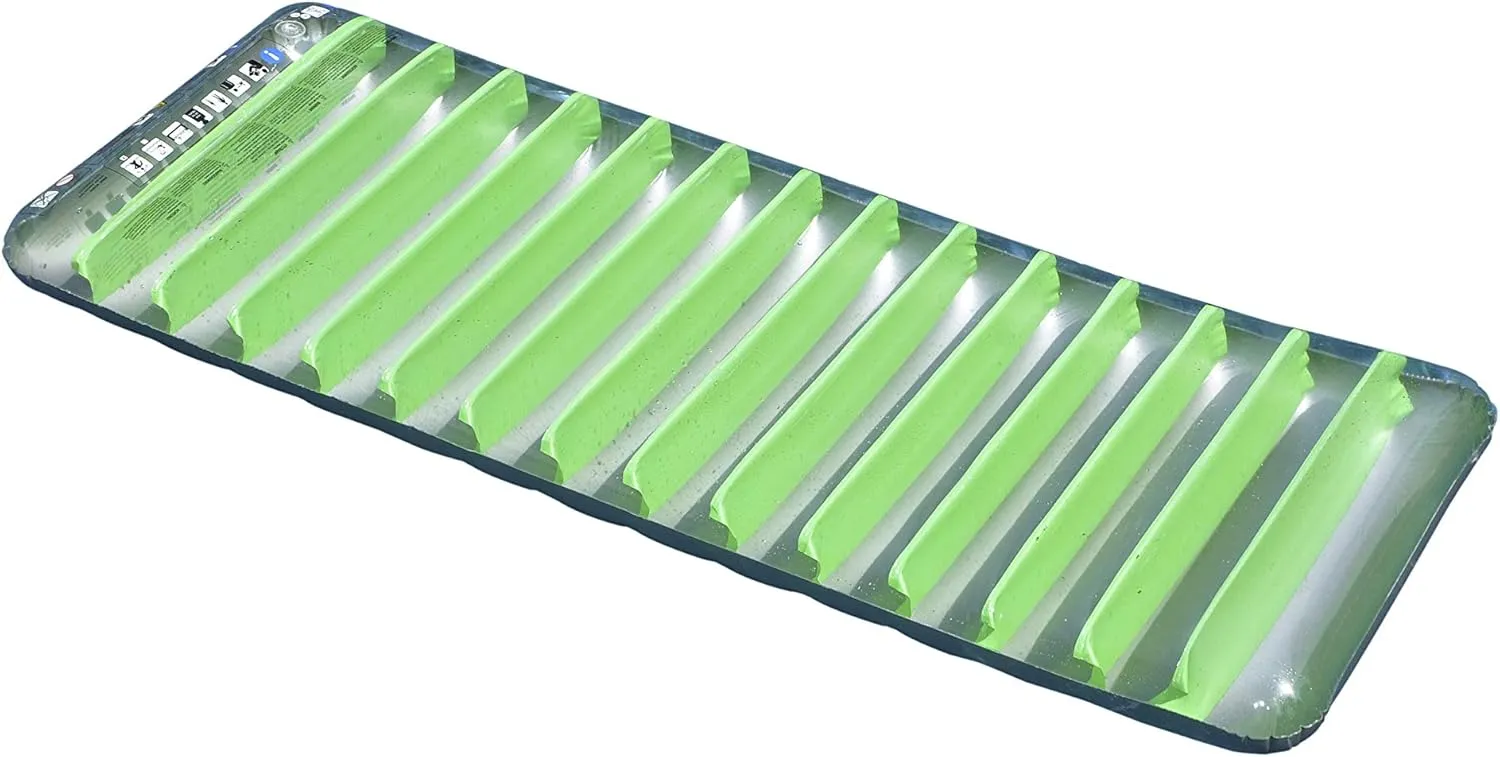 Swimline 76" Deluxe Inflatable Mattress, Green, 72"/28"/8"