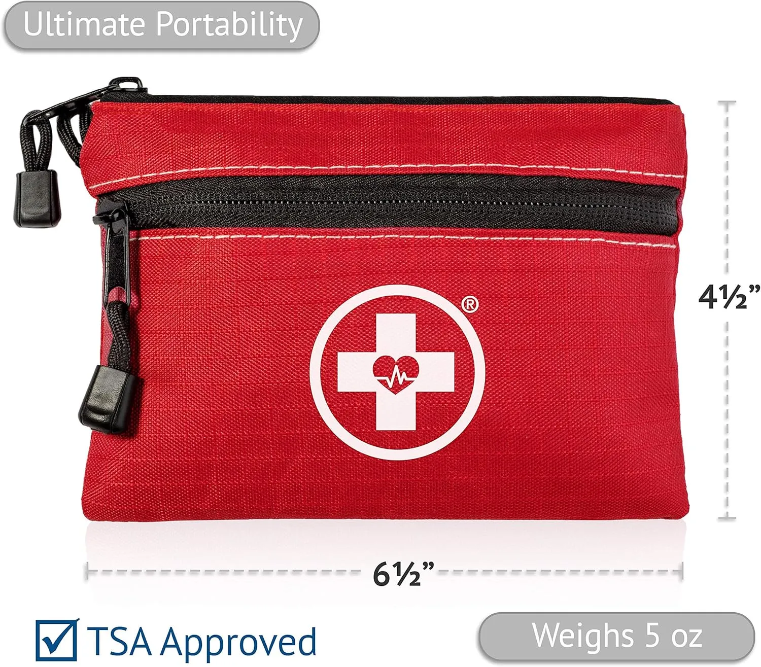 Swiss Safe 2-in-1 First Aid Kit for Car, Travel & Home, Businesses - Bonus Mini Kit for Medical Emergency Aid, Survival, Camping - FSA & HSA Eligible - 64 Piece, 10 Pack