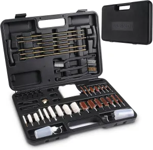 Swiss Tech Universal Gun Cleaning Kit, Metal Brushes Gun Cleaning Tool Set for Pistols Hunting Handgun Shot Guns Rifle with Travel Size Portable Case