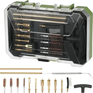 Swiss Tech Universal Handgun Cleaning Kit, 16 Piece Gun Cleaning Kit with Cleaning Rod, Bore Brushes, Gun Cleaning Jags and Cleaning Patches, for Pistol and Handguns, Portable Case Included