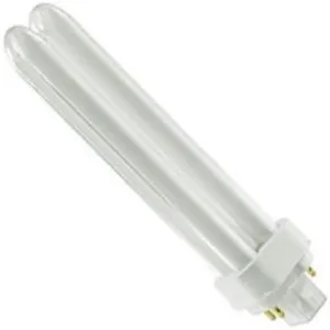 SYLVANIA #20683 CF18DD/E/827 18 watt Double-Tube Compact Fluorescent Lamp, 4-Pin (G24q-2) Base, 2700K, 1150 lumens, 12,000hr Life