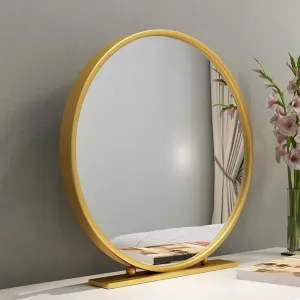 Tabletop Makeup Mirror Vanity Mirror，Large HD Lighted Mirror，Shaving Vanity Mirror with Stand Hd Mirror Freestanding