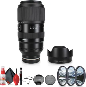 Tamron 50-400mm f/4.5-6.3 Di III VC VXD Lens for Sony E-Mount | Ultra-Telephoto Zoom   Filter Kit   Cleaning Kit   Lens Cap