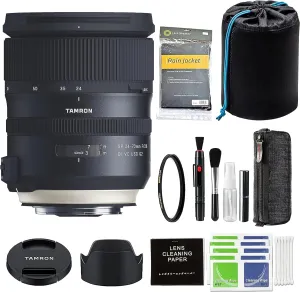 Tamron SP 24-70mm f/2.8 Di VC USD G2 Zoom Lens for EF DSLR Cameras (6 Year USA Manufacturer Warranty) with Advanced Accessory and Travel Bundle (AFA032C-700) | 24-70mm f2.8 Lens